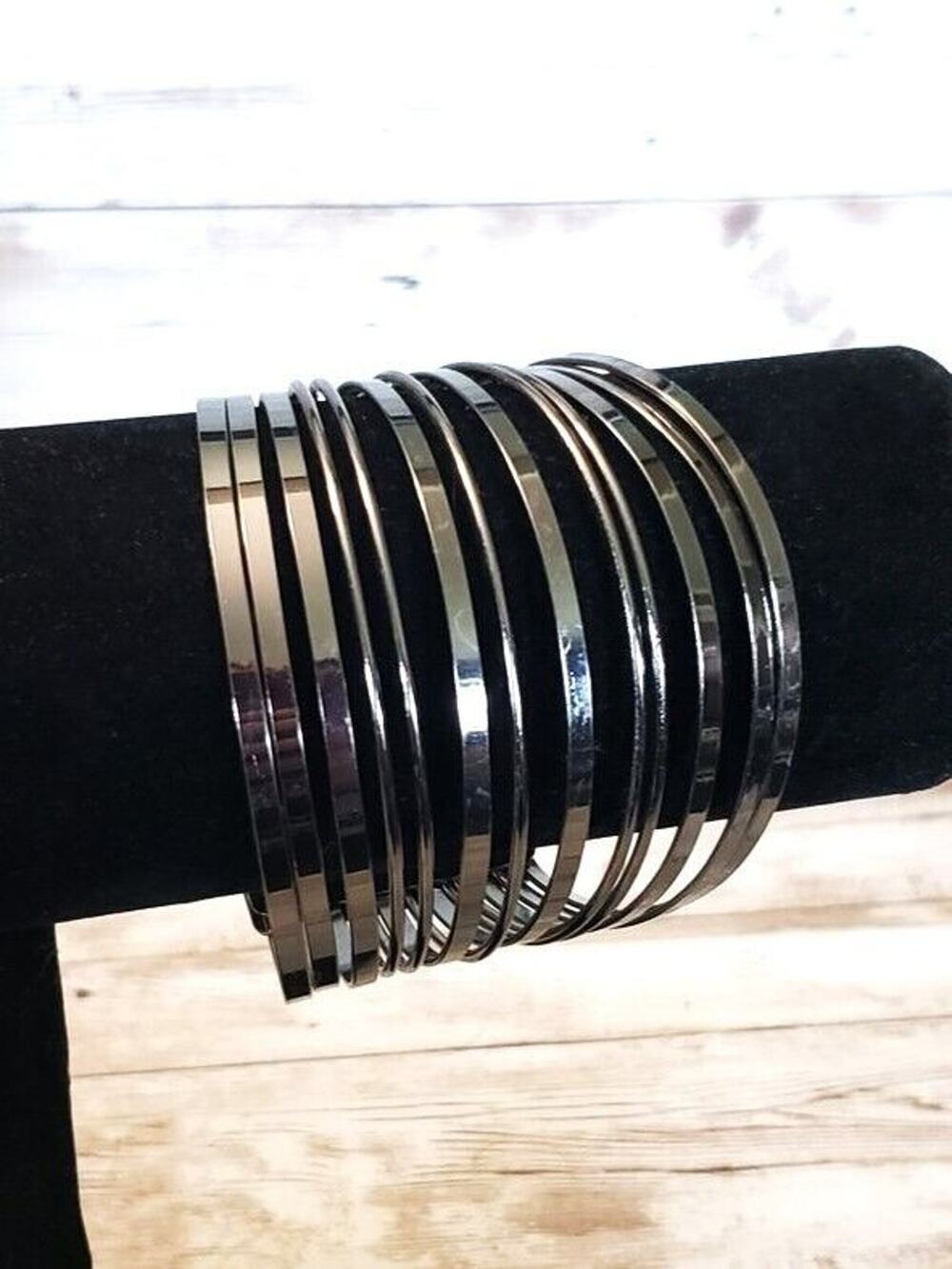 Vintage Cuff Bracelet - Stunning Dark Metal Bracelet